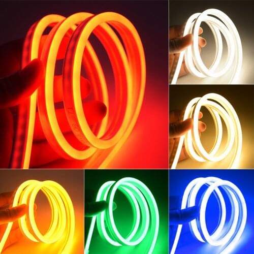 LED Strip DC 12V Flexible 2835 LED Strip Waterproof Sign Flash Rope Neon Lights Tube Cable Decor Silicone Tube Lamp Car Flexibl