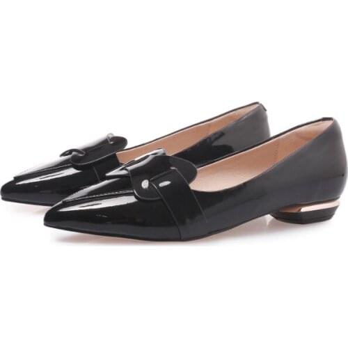 Big Size 9 10 11 12 ladies high heels women shoes woman pumps Pointed shallow-mouthed solid-color thick-heeled single shoes