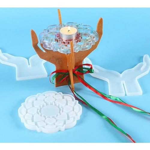 Two-Handed Decoration Silicone Casting Resin Molds For DIY Crystal Epoxy Tray Pot Jewelry Findings Tools Mould Uv Epoxy Handmade