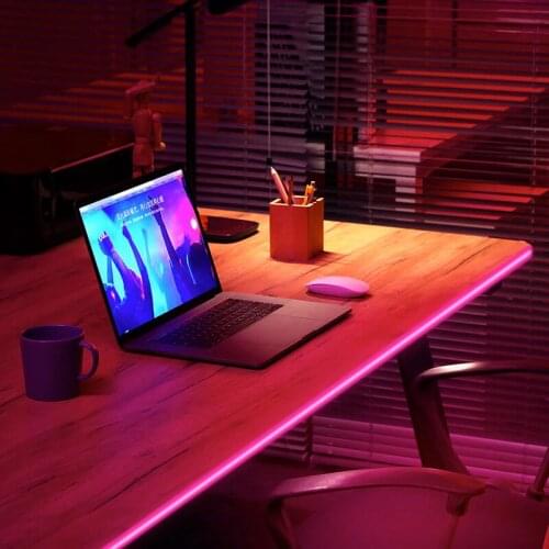 Ultra-thin stair wardrobe induction lamp suitable for color intelligent lamp with self-adhesive 5V low-voltage decoration