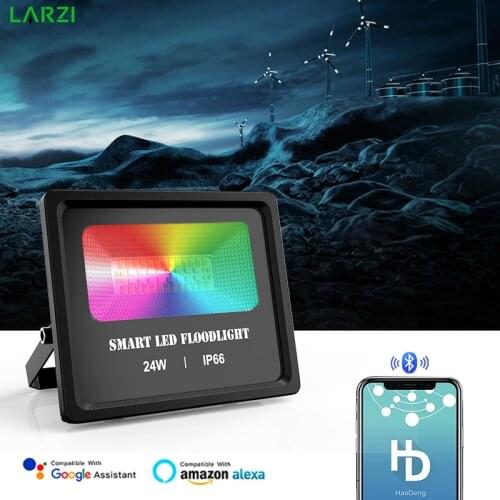 24W Smart Led Flood Light AC 110V 220V Bluetooth Outdoor Floodlight Spotlight IP66 Waterproof LED Street Lamp Landscape Lighting