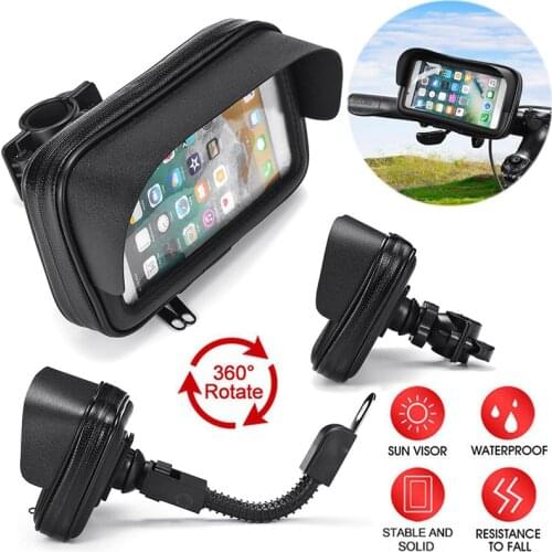 Waterproof Bike Phone Holder Bag for 6.3 inch Pnones Support Touch Screen Mountain MTB Bike Motorcycle Holder Stand Pouch Case