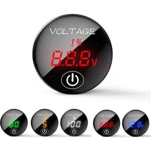Waterproof 5V-48V Boat Car Motorcycle ON OFF Switch LED Panel Display Voltmeter Digital Voltage Meter