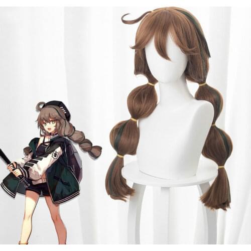 2019 New Fashion 65cm Arknights Cuora Cosplay Wig For Women Halloween Carnival Party Synthetic Hair Wig + Wig Cap