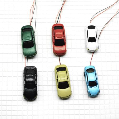 1/150 Mini Scale Car Model Plastic 12V LED Light Building Road Landscape Sand Table Layout Toy