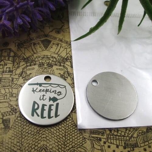 10pcs--"KEEPING IT REEL"stainless steel charms 5 styles for choosing DIY Charms for necklace bracelets