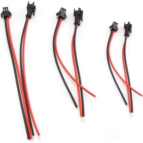 10cm 12cm 15cm JST SM 2 Pins Plug Male to Female Male Wire Connector 2pin Cable for LED Lamp Strips Tape Lights