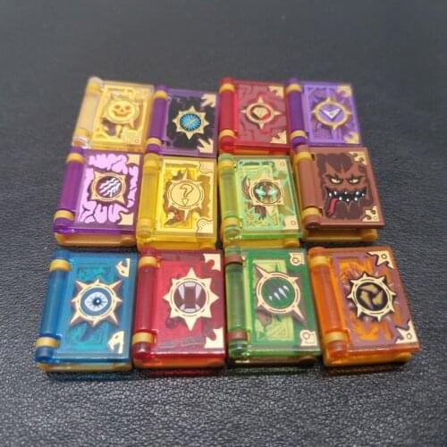 12Pcs/Lot Knights Cartoon Magic Books MOC Bricks DIY Toys Educational Figures Blocks Bricks On Sale X053