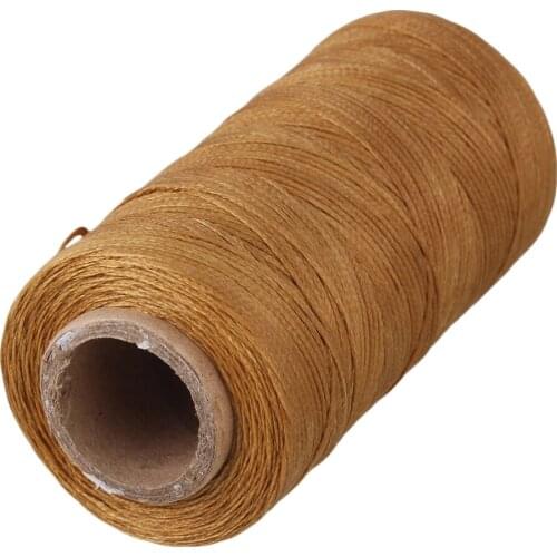 210D Brown Leather Polyester Waxed Wax Thread Cord Sewing for DIY Leathercraft