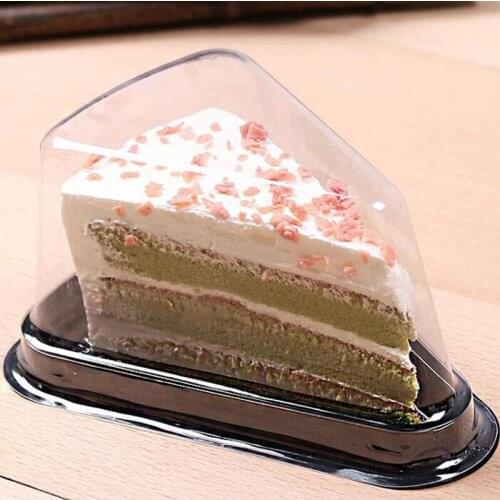 3000pcs Cake Trays Mousse Cake Packaging Boxes Individual Black Plastic Bottom Transparent Cover ZA6129