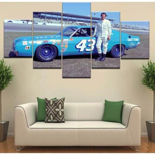 5 Panel Sports Car Cool Race Painting Wall Art For Living Room Home Decor Frame HD Printed Canvas Racing Poster Modular Pictures