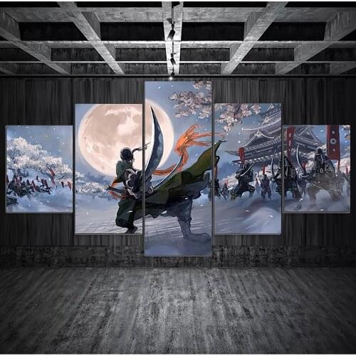 5 Piece Canvas Wall Arts Animation Roronoa Zoro Poster For Bedroom Sphinx Modular HD Prints Living Room Home Decoration