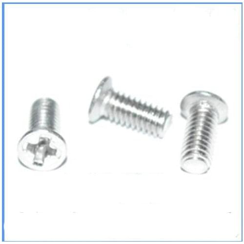 50pcs M5 phillips thin countersunk bolts 6mm-8mm head OD small flat screws stainless steel male screw 5mm-30mm Length