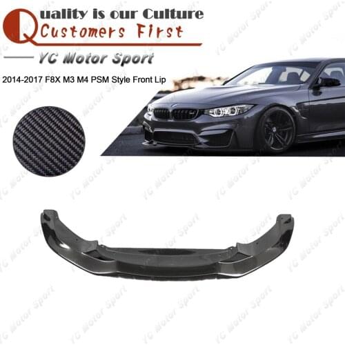 Car Accessories Carbon Fiber PSM Style Front Lip Fit For 2014-2017 F8X M3 M4 Front Bumper Lower Splitter Lip