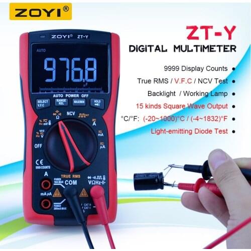 ZOYI ZT-Y Digital Multimeter 9999 Professional True RMS Analog Tester Multimetro DIY Transistor Capacitor NCV Testers Lcr Meter