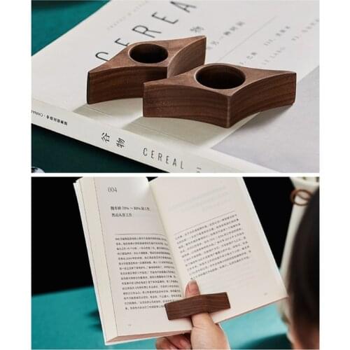 Assorted Size Wooden Book Page Holder Wooden Thumb Bookmark Novel Reading Ring Presents Bookworm Literary Presents Dropship