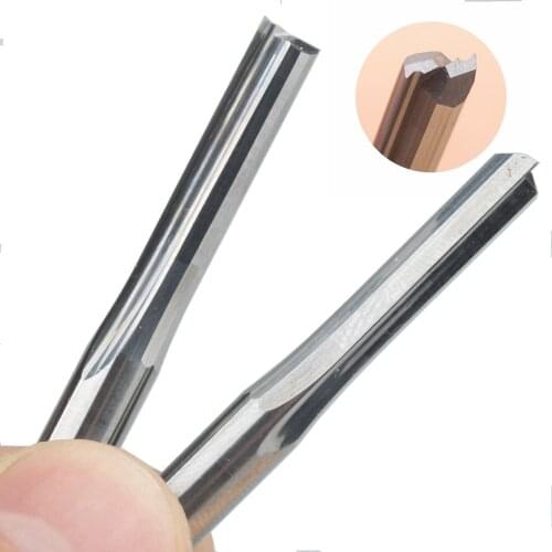 5Pcs 6x25mm Two Flutes Straight Slot End Mill CNC Two Dimension Cutting Tools Router Bit