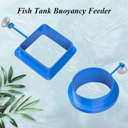 Fish Feeding Aquarium Fish Tank Ring Feeder Station Floating Food Water Plant Buoyancy Circle Feeding Ring Aquarium Feeder New