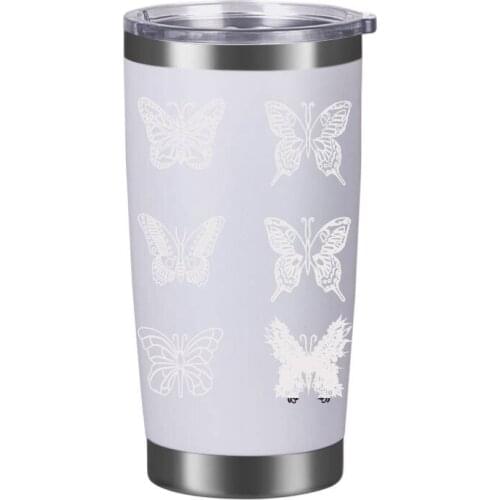 Butterfly Double wall stainless steel mug cup water bottle car cup print logo mug