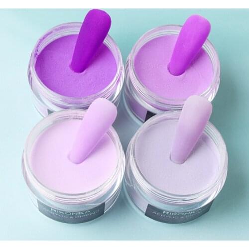 Lavender-colored Acrylic Powder Extension Gel Nail Pigment Dust Professional Nail Art Design Decoration Supplies Tool