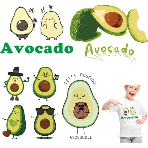 Stickers patches for Clothing Iron on Transfers For Clothing iron on vinyl transfer fruit avocado applique badge cute washable