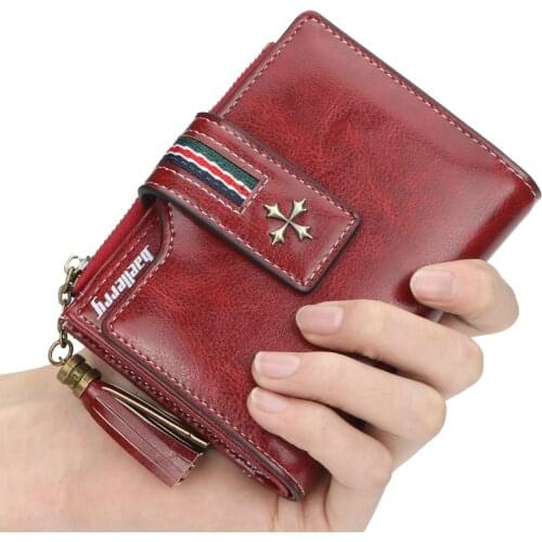 New personality ladies wallet tassel zipper ladies short wallet coin purse multifunctional waterproof wallet