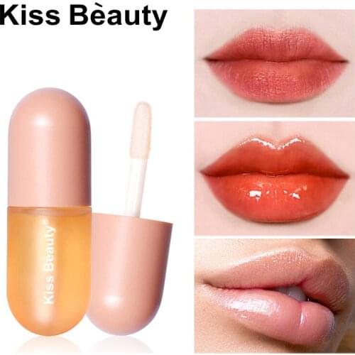 Kiss Beauty 3ML Liquid Lipatick Instant Lip Gloss Repair Reduces Lip Lines Mask Long Lasting Moisturizer Lip Oil Lip Care TSLM2