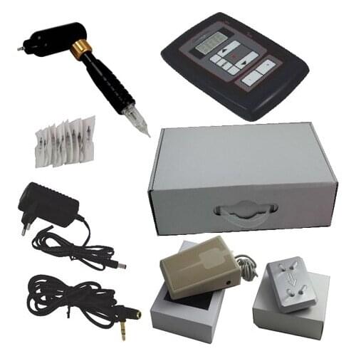 Complete Tattoo Dragon Rotary Machine Kit Professional Permanent Makeup Eyebrow Gun Needles Foot Switch Set