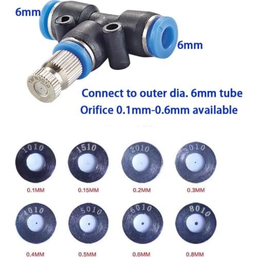 HEMAN Low Pressure Misting Cooling System Atomizing Nozzle 6mm Quick Connectors Humidify Watering Landscaping Sprayers 10pcs