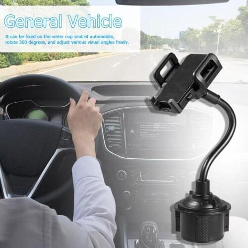 Adjustable Car Gooseneck Cup Phone Holder Cellphone Mount Cradle ABS for 3-6.5 inch Suitable for Most Mobile Phone Models