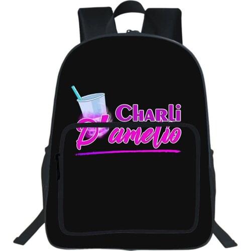 Charli Damelio Backpack Children Cosplay Bookbag All-match Junior High School Student Schoolbag Teens Cartoons Casual Backpack