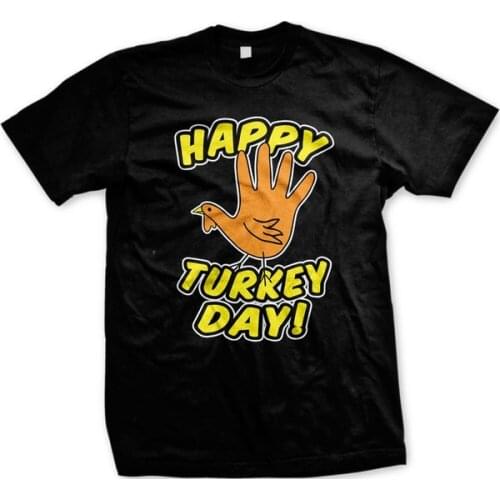 Happy Turkey Day Thanksgiving Holiday Celebrate Thankful Harvest Mens T-shirt