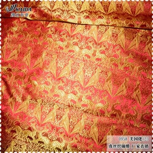 Silk Brocade Jacquard Silk Cheongsam Beautiful Quilt Fabrics 123 American Costume