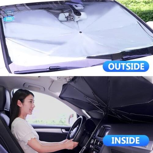 Foldable Car Sun Shade Windshield Umbrella Car Sunshade Parasol Auto Windshield Shade Umbrella Windscreen UV Protector Cover
