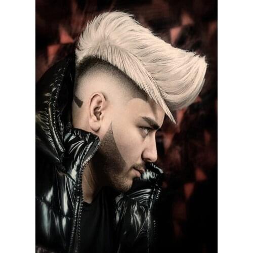 Sculpture Pomade Vintage Brown Kraft Paper Print Art Men White dyed hairstyle Barber Shop Decoration Poster Signboard Wall Art