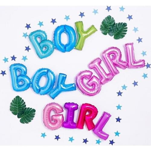 Link Baby Boy Girl Letter Foil Balloons Baby Shower Birthday Wedding Party Large Size Connect Baby Alphabet Air Globos Decor