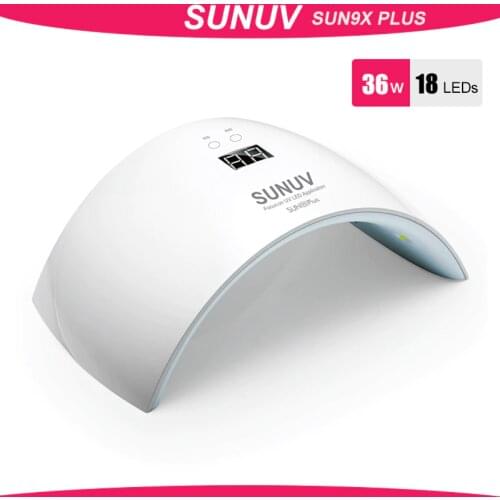 SUNUV SUN9x Plus 36W Nail Lamp UV Lamp Nail Dryer for UV Gel LED Gel Nail Machine Infrared Sensor Timer Set