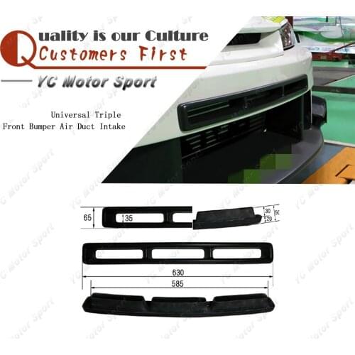 Carbon Fiber / FRP Fiber Glass URS Style Air Duct Intake Fit For Universal Triple Front Bumper Air Duct Intake