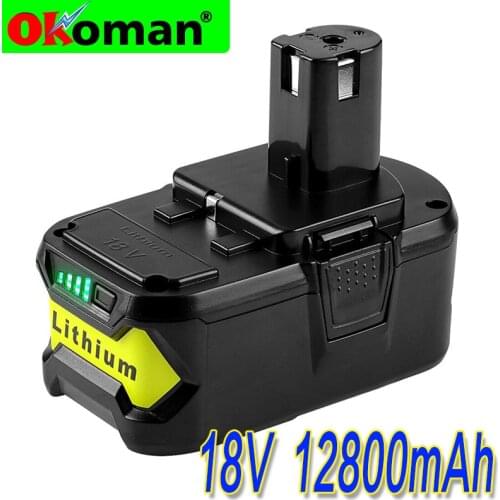 High Capacity New 18V 12800mAh Li-Ion for Ryobi Hot P108 RB18L40 Rechargeable Battery Power Tools Battery Ryobi ONE + Hot Sell