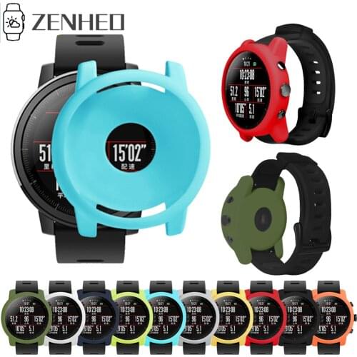 Protector Shell for Xiaomi Huami Amazfit 2/2S Stratos Full Frame Soft Silicone Protective Case Watch Frame