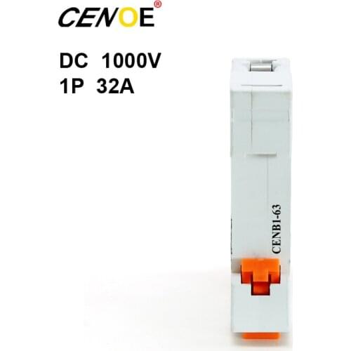 10 pcs free shipping new style DC 1000V 32A 1P solar circuit breaker 32A circuit breaker with short circuit overload protection