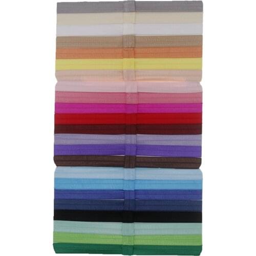 15mm Solid Hair Band Girls Shimmery Cheap Elastic Headband Accessory Kids DIY Headbands Hair Accessories 23 Colors 20pcs/lot