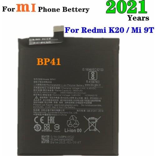 2021 BP41 Battery For Xiaomi Redmi K20 / Mi 9T Phone Battery 4000mAh High Quality Batterie Bateria Batterij Accumulator