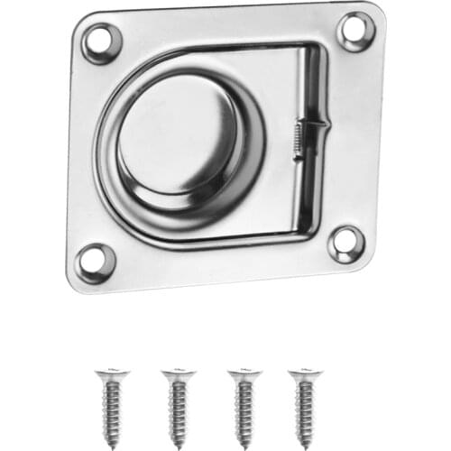 4PC Stainless Steel Boat Ring Handle Flush Hatch Locker Cabinet Pull Lifting