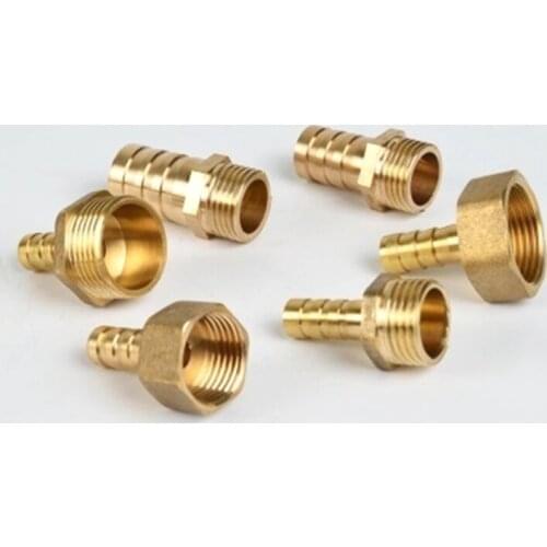 5pcs 1/2" 3/4" 1" Thread To 10/16/19/25/32mm Pagoda Copper/Brass Joint Irrigation Aquarium Trachea Solar Heater Quick Connector