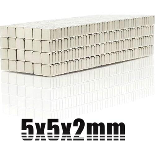 5x5x2 Super Strong Square Neodymium Magnets N35 NdFeB Rare Earth Magnet sheet 20/50/100/200PCS