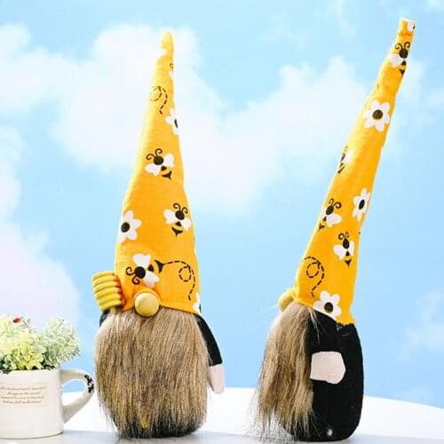 Long Bee Hat Gnome Scandinavian Tomte Nisse Swedish Honey Bee Elfs Party & Holiday DIY Decorations