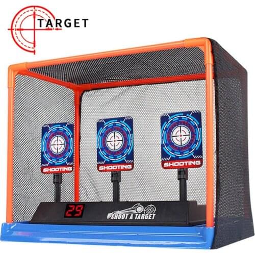 For Nerf Toys Shooting Target Kids Sound Light Shooting Game High Precision Scoring Auto Reset Electric Gun Target Accessories
