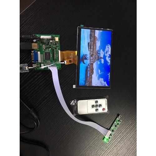 For Raspberry Pi 3 1024*600 7 inch LCD Screen Display with Touch Panel Remote Driver Control Board 2AV VGA
