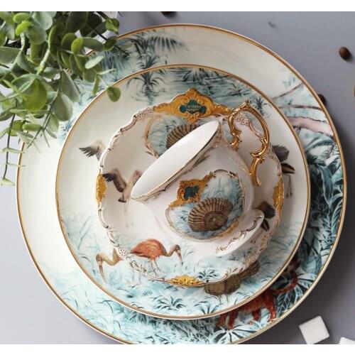Animal Dessert Fruit Snack Plate Home Dinnerware Decoration Ceramic Plates Dishes Bone China